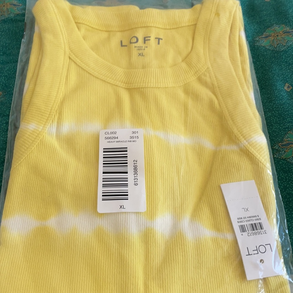 Loft tie dye ribbed tank top - Picture 2 of 2